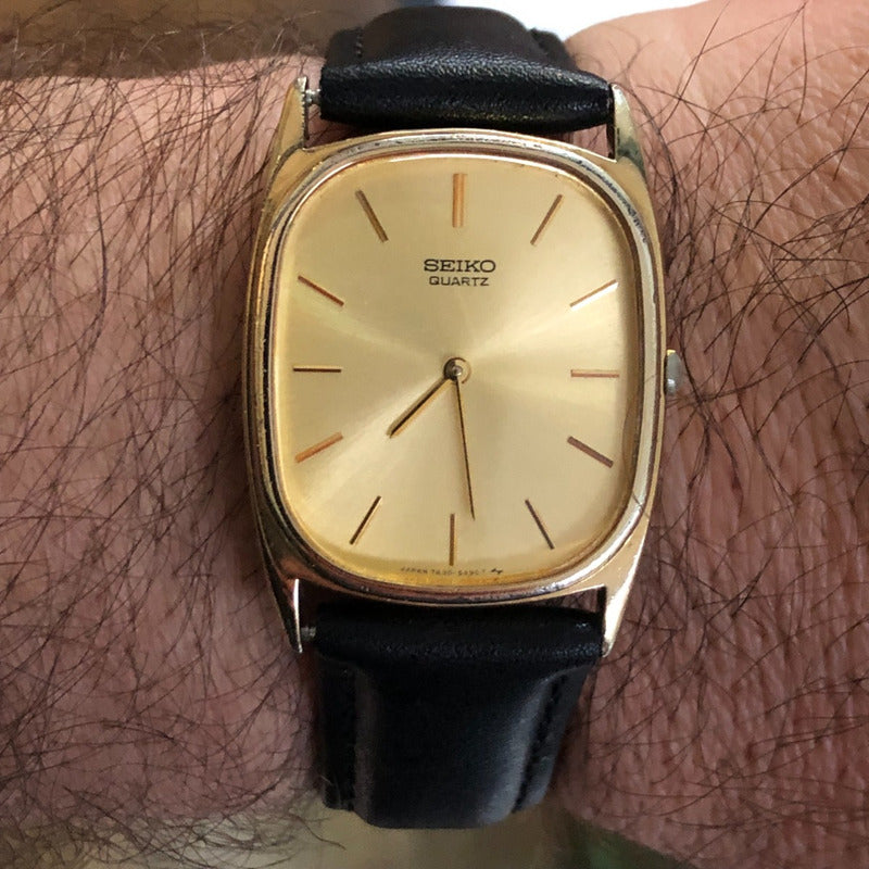 Reloj Seiko Hombre 1983 Dorado Ultraplano Minimalista Único