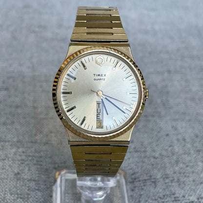 Reloj Timex Hombre Años 80´s Day-date Vertical Muy Escaso