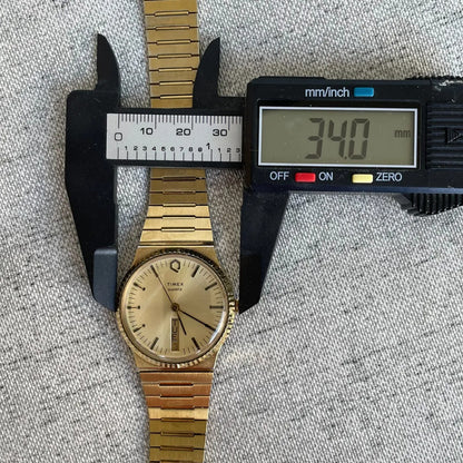 Reloj Timex Hombre Años 80´s Day-date Vertical Muy Escaso