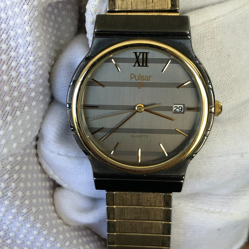 Reloj Pulsar By Seiko Hombre Año 1994 Correa Chapada Oro10k