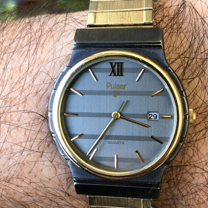 Reloj Pulsar By Seiko Hombre Año 1994 Correa Chapada Oro10k