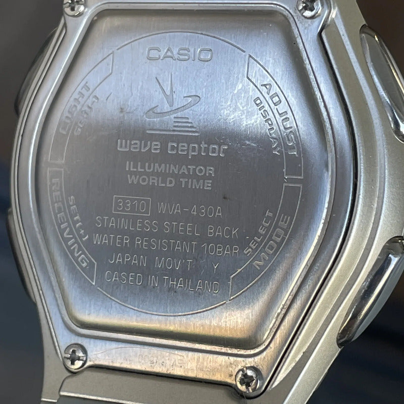 Reloj Casio Wave Ceptor Hombre 2004 Solar Ana-digi Escaso