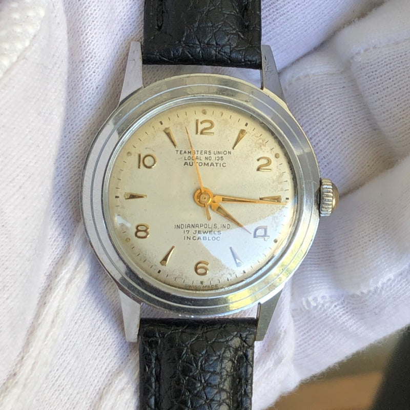 Reloj Automático Teamsters Union Año 1956 Hombre Histórico Suizo