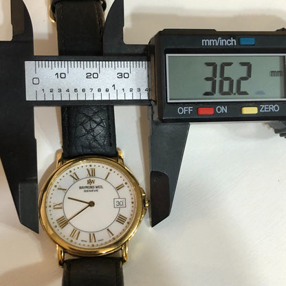 Raymond Weil Hombre Zafiro Chapado Oro 18k Suizo Años 90s
