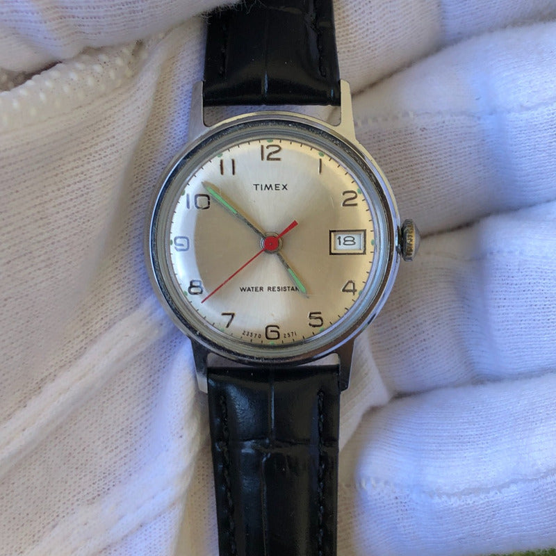 Reloj Timex Hombre 1971 Compacto 31 Mm A Cuerda Case France