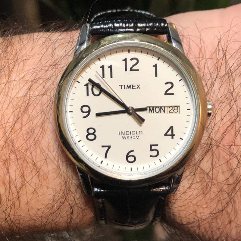 Timex Easy Reader Indiglo Hombre 36mm Año2010 Dial Iluminado