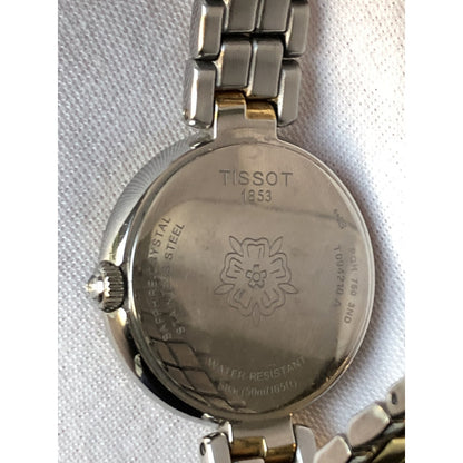 Reloj Vintage Tissot Mujer Zafiro Dorado-plateado Perla