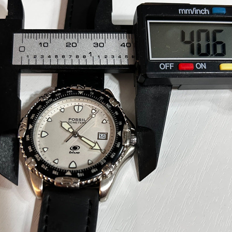 Reloj Fossil Hombre Año 2000 Dial Perlado Blue Serie