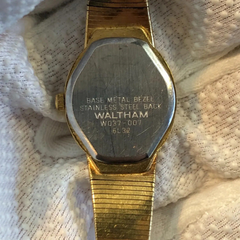 Reloj-joya Waltham Mujer Vintage 1994 Dorado Dial Sunburs