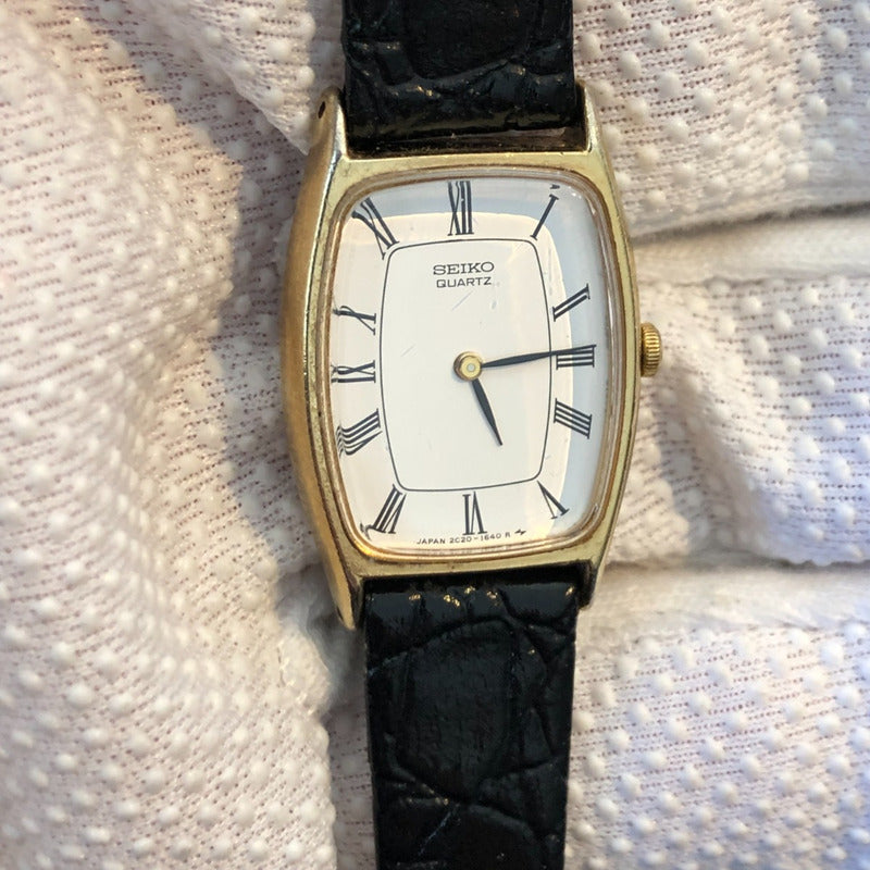 Reloj Seiko Mujer Vintage 1985 Ultrafino Art Deco Roman Dial