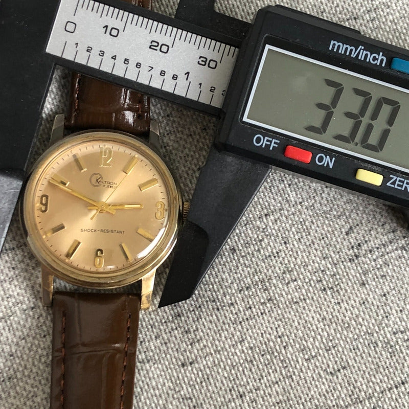 Reloj Kaltron Hombre Mecánico Vintage 1962 Suizo 21 Joyas