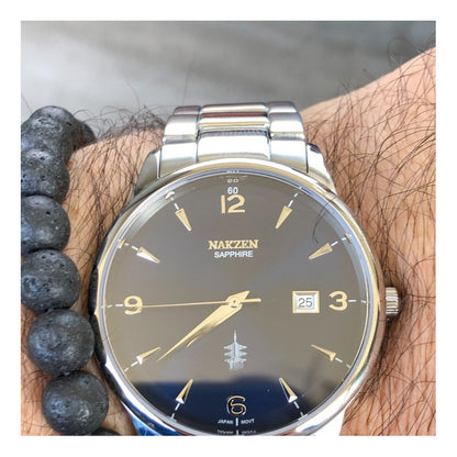 Reloj Nakzen Zafiro Hombre Dial Grande Azul Marino