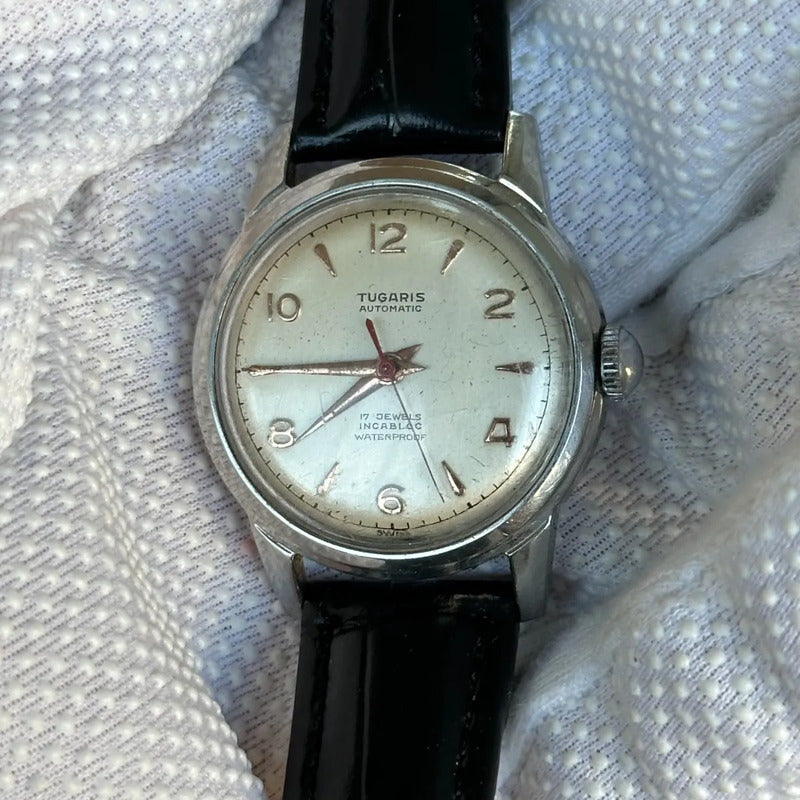 Reloj Tugaris Automático Hombre 1952 Incabloc Suizo Compacto