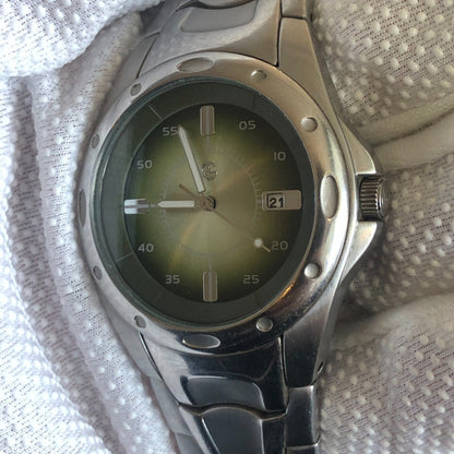 Reloj George Arena Hombre Vintage Fines 90s Dial Verde