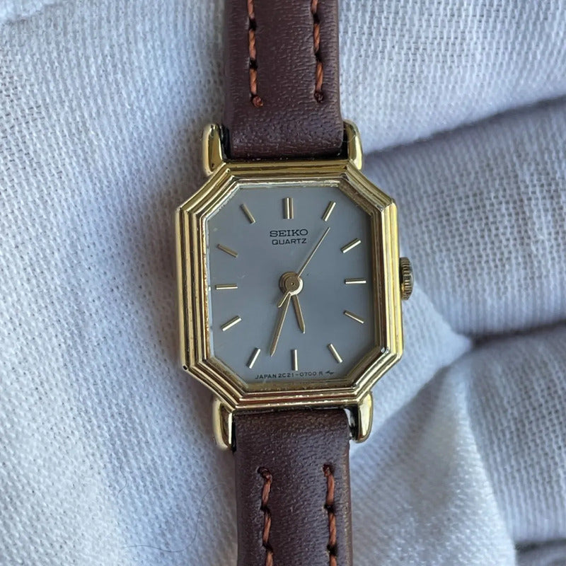 Reloj Seiko Mujer Año 1985 Compacto Vintage Caja Octogonal