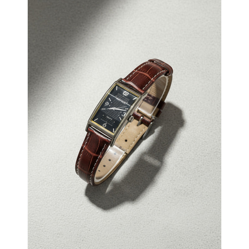Reloj Perry Ellis Mujer Vintage Año 1999 Rectangular Dorado
