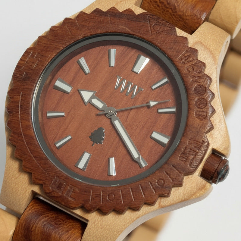Reloj Wewood Hombre Madera Arce Y Caoba Año 2013 Florencia