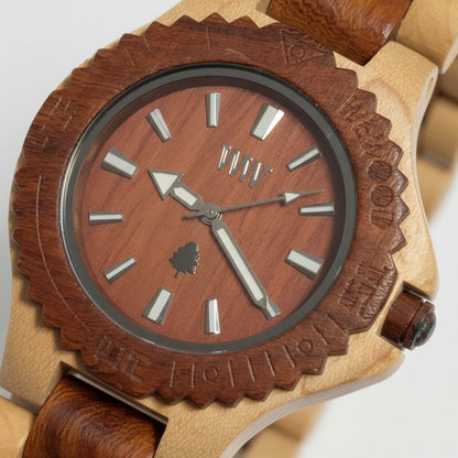Reloj Wewood Hombre Madera Arce Y Caoba Año 2013 Florencia