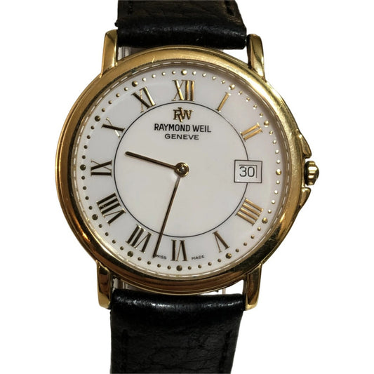 Raymond Weil Hombre Zafiro Chapado Oro 18k Suizo Años 90s