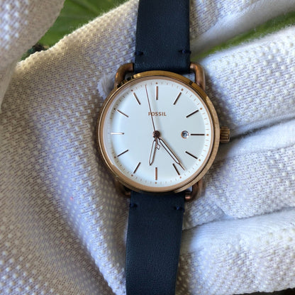 Reloj Fossil Mujer Año 2017 Rose Gold Minimal Correa Original