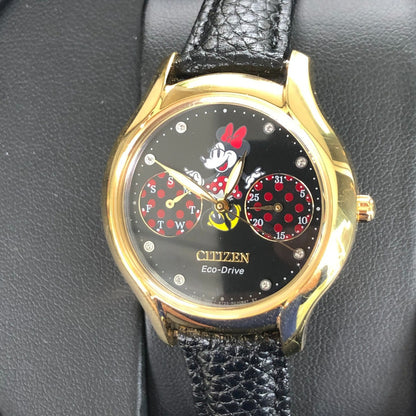 Reloj Citizen Mujer Ecodrive Año 2019 Minnie Mouse Dorado