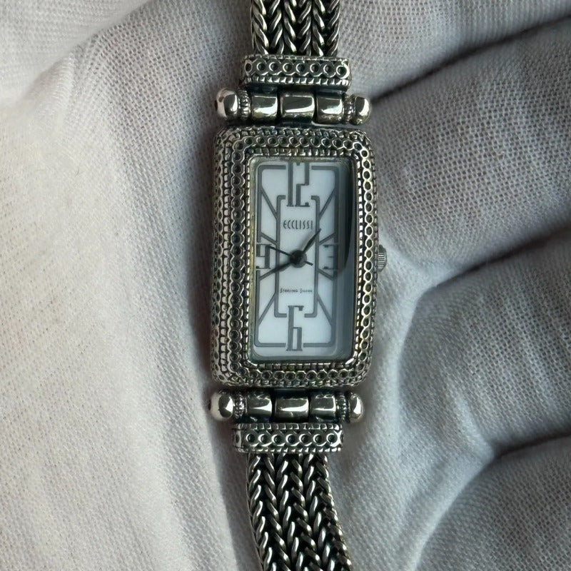Reloj Ecclissi Mujer De Plata 925 Nuevo Deco Revival 2000´s