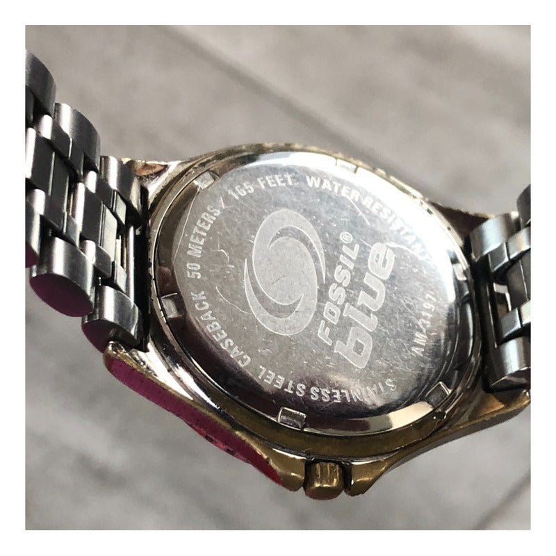 Reloj Fossil Blue Vintage Hombre Fondo Azul