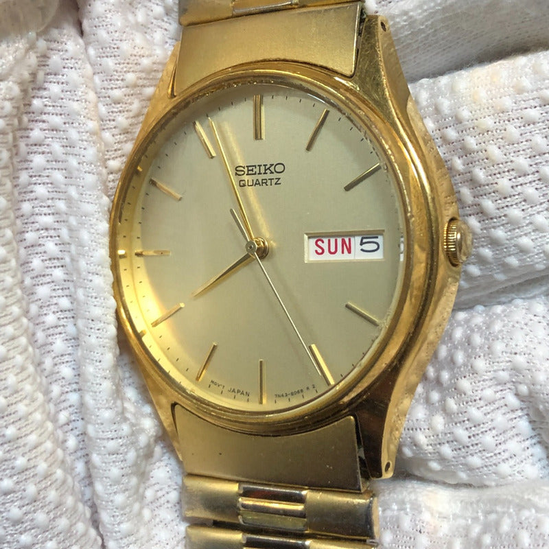Reloj Seiko Hombre Vintage 1994 Dorado Dial Champagne