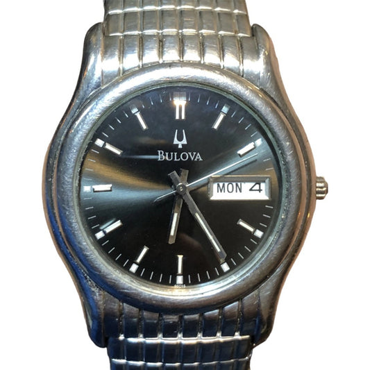 Reloj Bulova Hombre 2002 Correa Expandible Funciona Perfecto