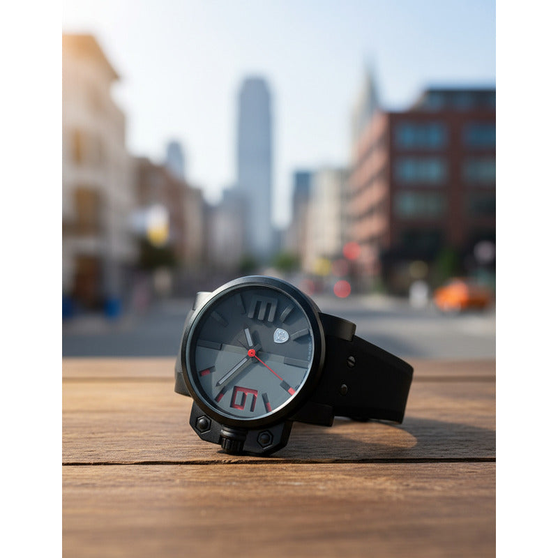 Reloj Shark Sport Hombre Año 2013 Negro Rojo 46mm