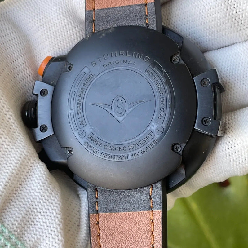 Reloj Stührling Hombre Año 2015 Suizo Taquímetro Y Cronógrafo