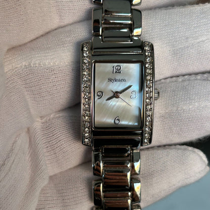 Reloj Joya Style&co Mujer 2008 Madreperla Rectangular Escaso