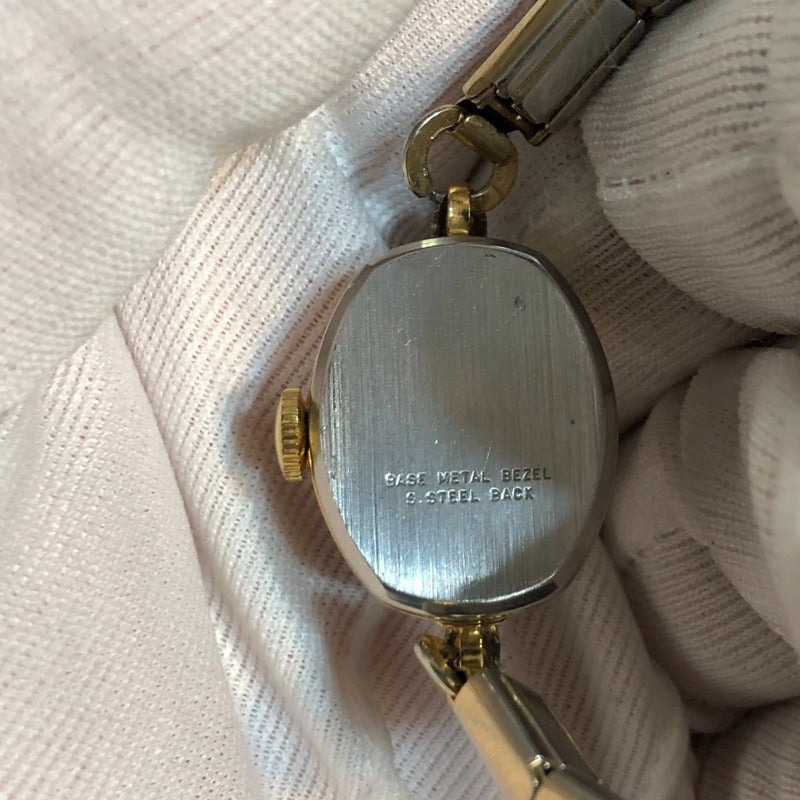 Reloj Timex Mujer A Cuerda Años 70´s Oval Pulsera Expandible