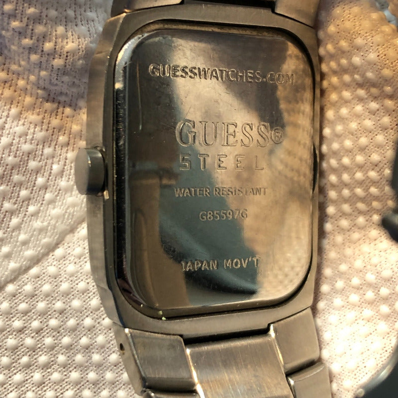 Reloj Guess Steel Hombre Inicios Años 2000 Sunburst Compacto