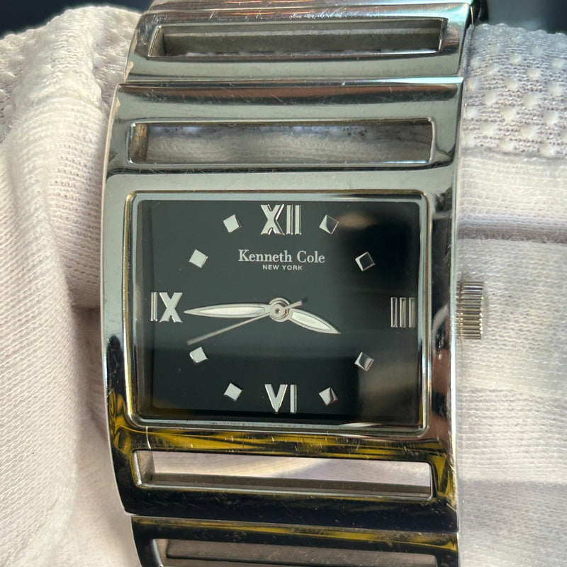 Reloj Kenneth Cole Mujer Año 2004 Acero Rectangular Cut-out