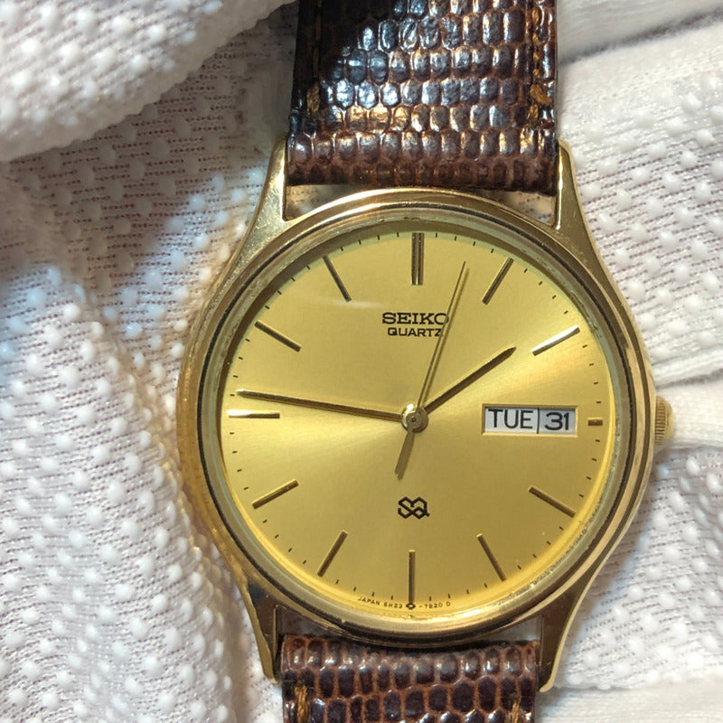 Reloj Seiko Hombre Año 1986 Vintage Sunburst Dorado Sq