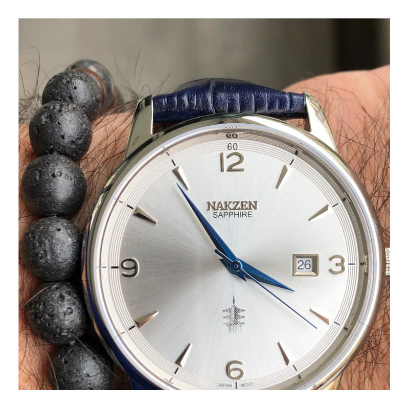 Reloj Nakzen Zafiro Hombre Inspiración Zen Máquina Japonesa
