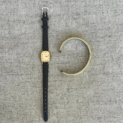 Reloj Seiko Mujer Vintage 1982 Caja Cushion Elegante Crema