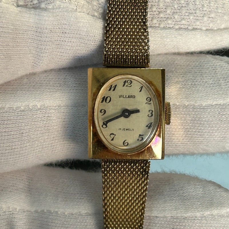 Reloj Villard Mujer A Cuerda Vintage Año 1959 Cuadrado Suizo