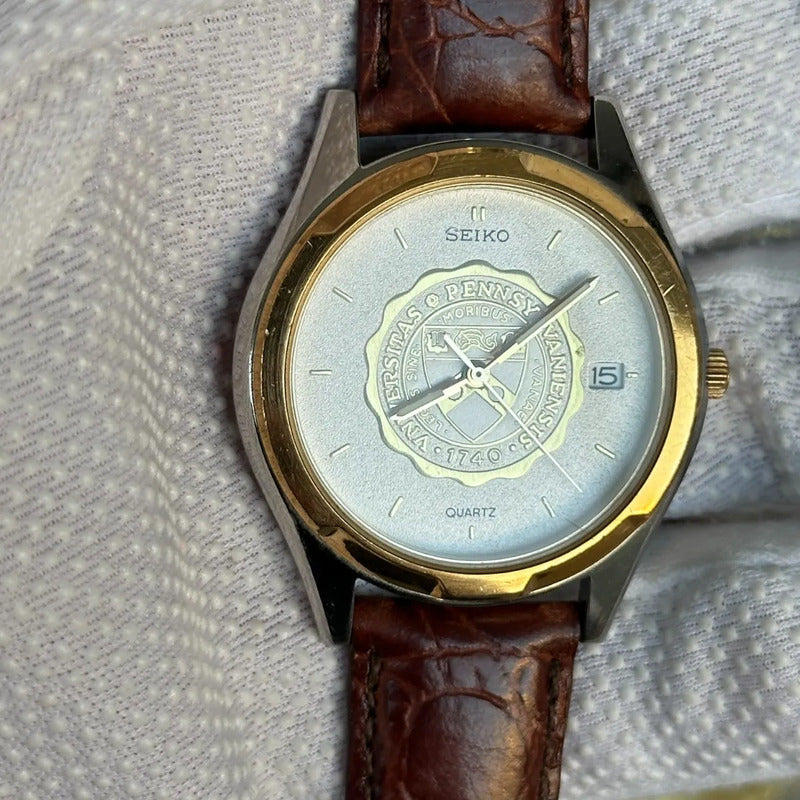 Reloj Seiko University Of Pennsylvania Hombre 1988 Pulsera Original
