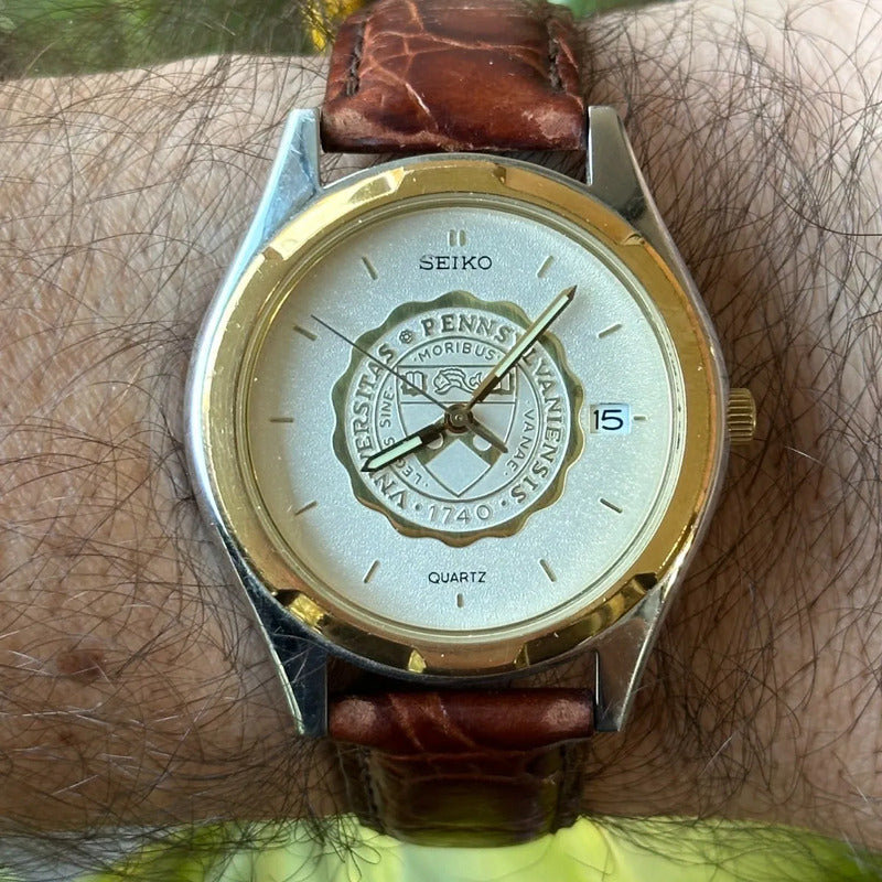 Reloj Seiko University Of Pennsylvania Hombre 1988 Pulsera Original