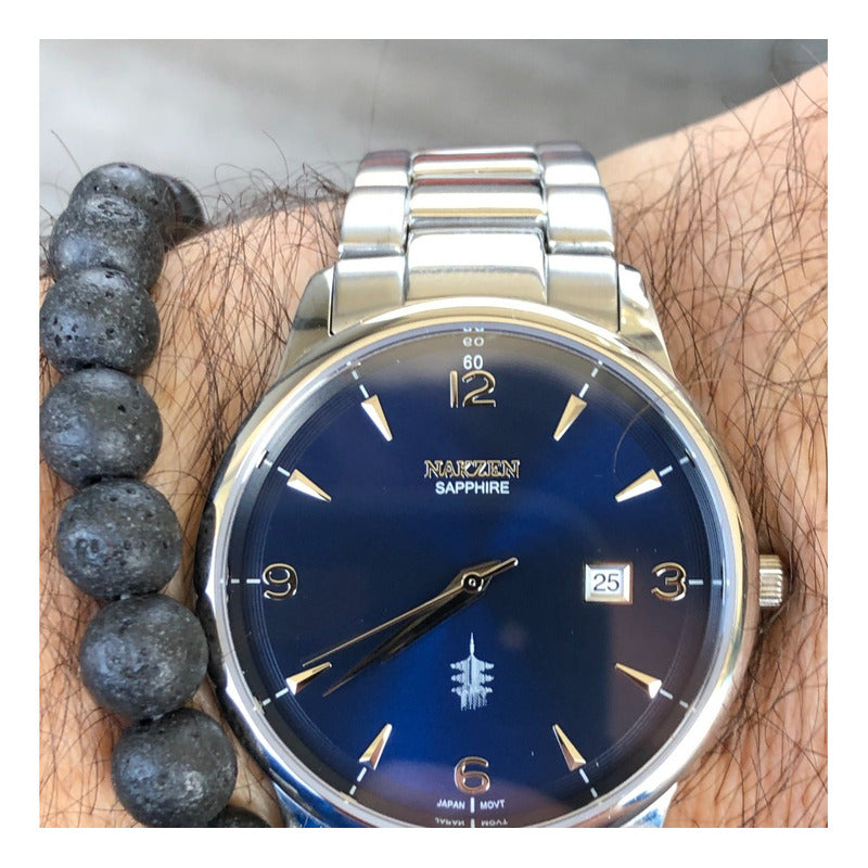 Reloj Nakzen Zafiro Hombre Dial Grande Azul Marino
