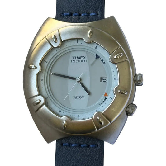 Reloj Timex Hombre Año 2001 Experimental Futurista Bisel Rotatorio
