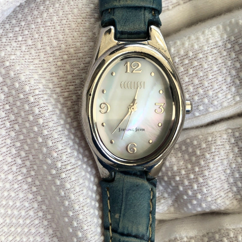 Reloj De Plata 925 Ecclissi Mujer Dial Madreperla Año 2004