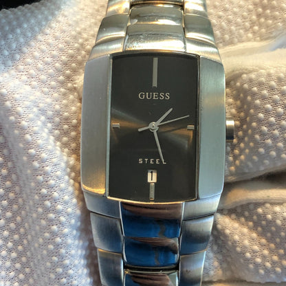 Reloj Guess Steel Hombre Inicios Años 2000 Sunburst Compacto