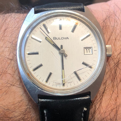Reloj Bulova Hombre 1970 Suizo Cuerda Manual Leer Detalle