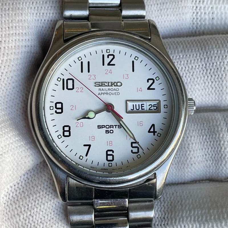 Reloj Seiko Railroad Approved Tn43 Hombre 1999 Diseño Ferroviario