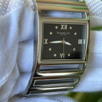 Reloj Kenneth Cole Mujer Año 2004 Acero Rectangular Cut-out