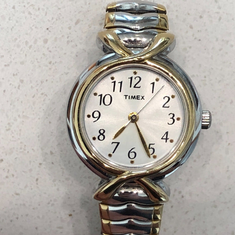Reloj Timex Mujer Año 2014 Bicolor Correa Expansible 25mm