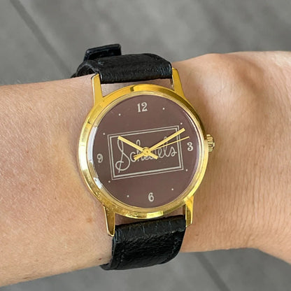 Reloj Shauels Unisex A Cuerda Ca. Año 1980 Dial Marrón Único